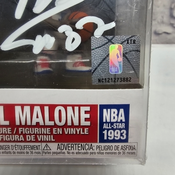 Karl Malone SIGNED FUNKO Pop #140 COA NBA All-Stars Edition Protective Case - Picture 12 of 12